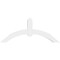 Ekena Millwork Archdale Architectural Grade PVC Gable Bracket, 48"W x 20"H x 4"D x 4"F, 10/12 Pitch GBP048X20X0404ARC00 - alternate 2